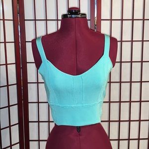 Topshop Turquoise Blue Crop Top